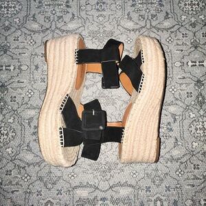 EUC Lucky Brand Platform Espadrille Sandals